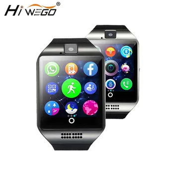

Smart Watch Clock Q18 With Sim Card Slot Push Message Bluetooth Connectivity Android Phone Better Than DZ09 Smartwatch Men Watch