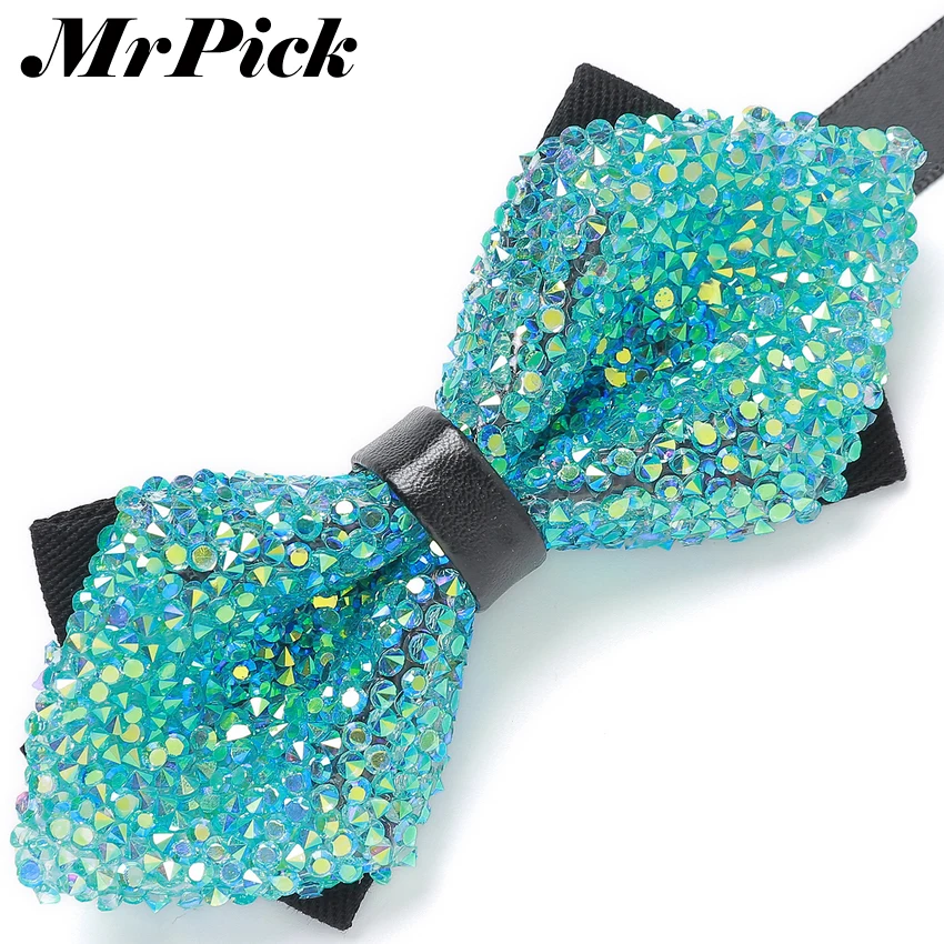 

2016 Floral Colorful Crystal Bow Ties Fashion Casual Business Rhinestone Men Flower Bow Tie T0012