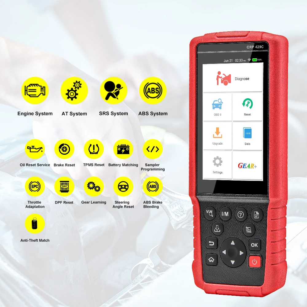 Launch X431 CRP429C OBD2 автомобильный диагностический инструмент для двигателя/ABS/SRS/AT + 11