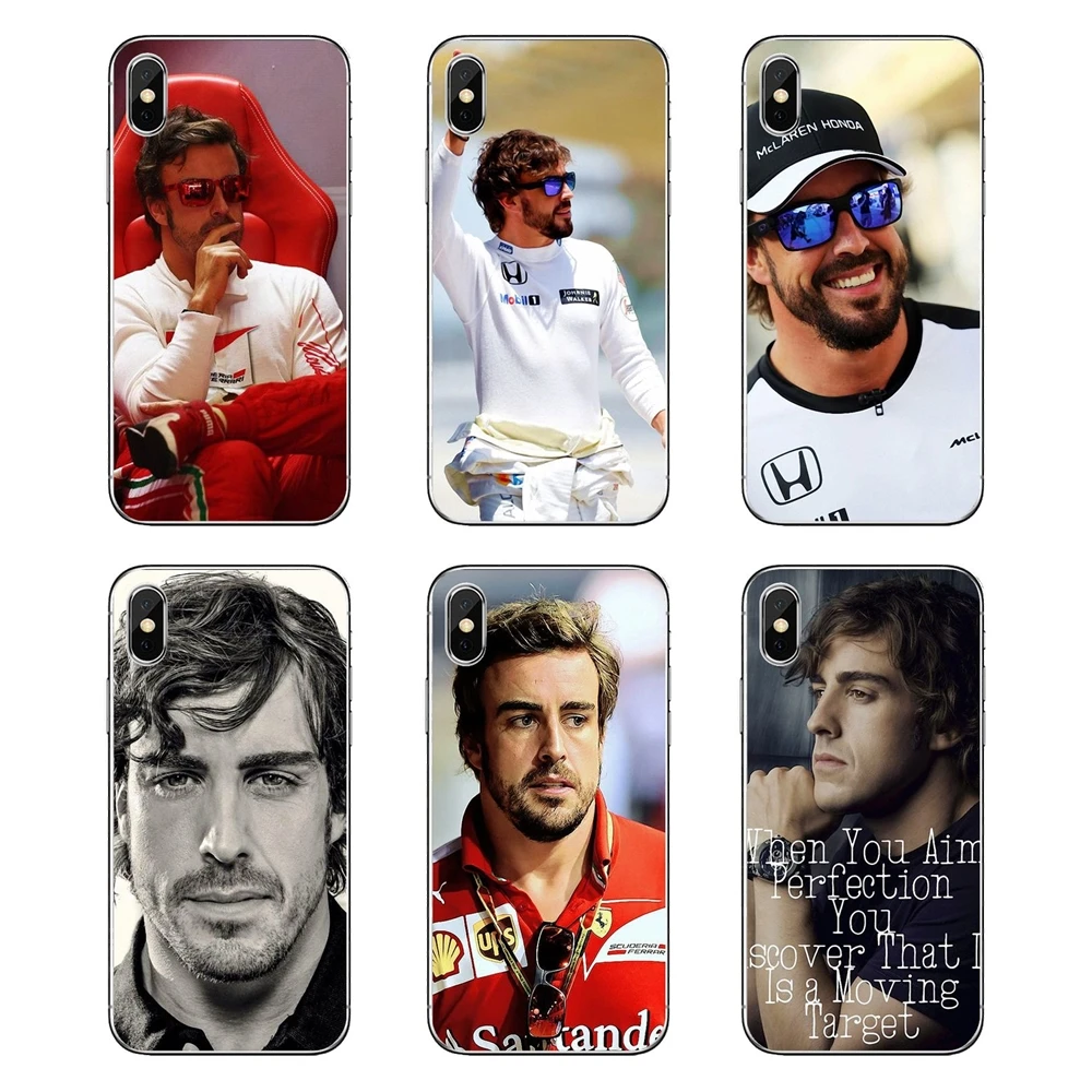 

For Samsung Galaxy A5 A6 A7 A8 A9 J4 J5 J7 J8 2017 2018 Plus Prime Silicone Phone Bag Case Car Driver fernando alonso Spain star