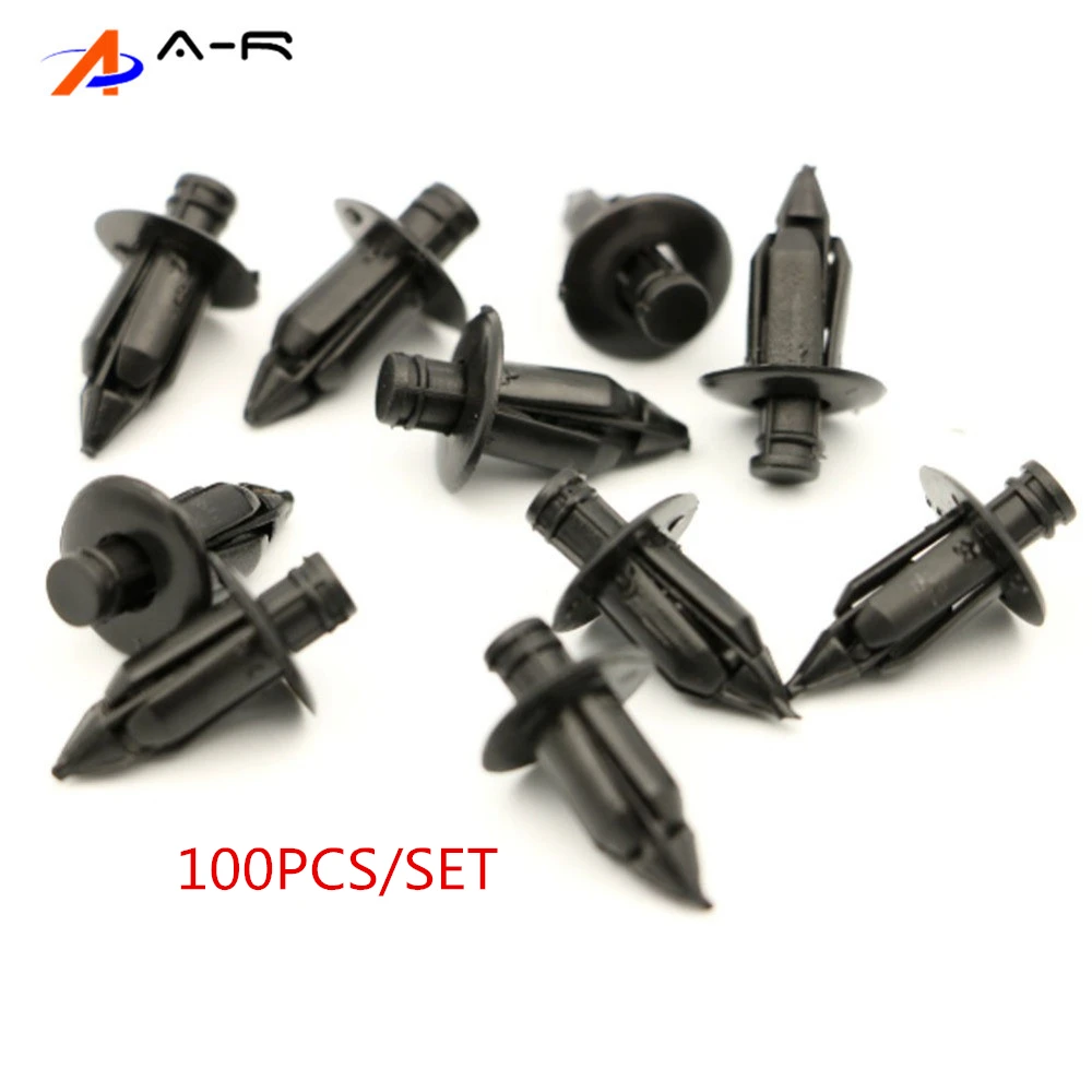 Stock 100pcs 4mm 5mm 6mm Rivet Fairing Body Trim Panel Fastener Screw