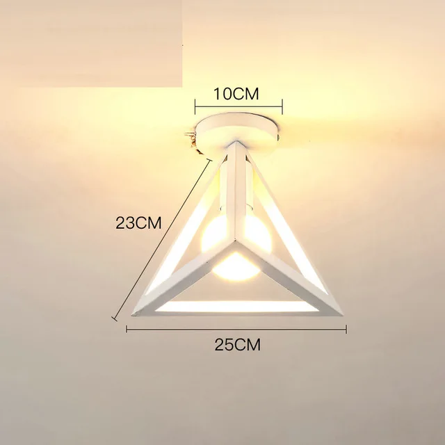 Современный простой белый черный винтажный потолочный светильник Ретро железная клетка потолочный светодиодный светильник E27 кухня балкон вход Luminaria Lamparas - Цвет корпуса: 7