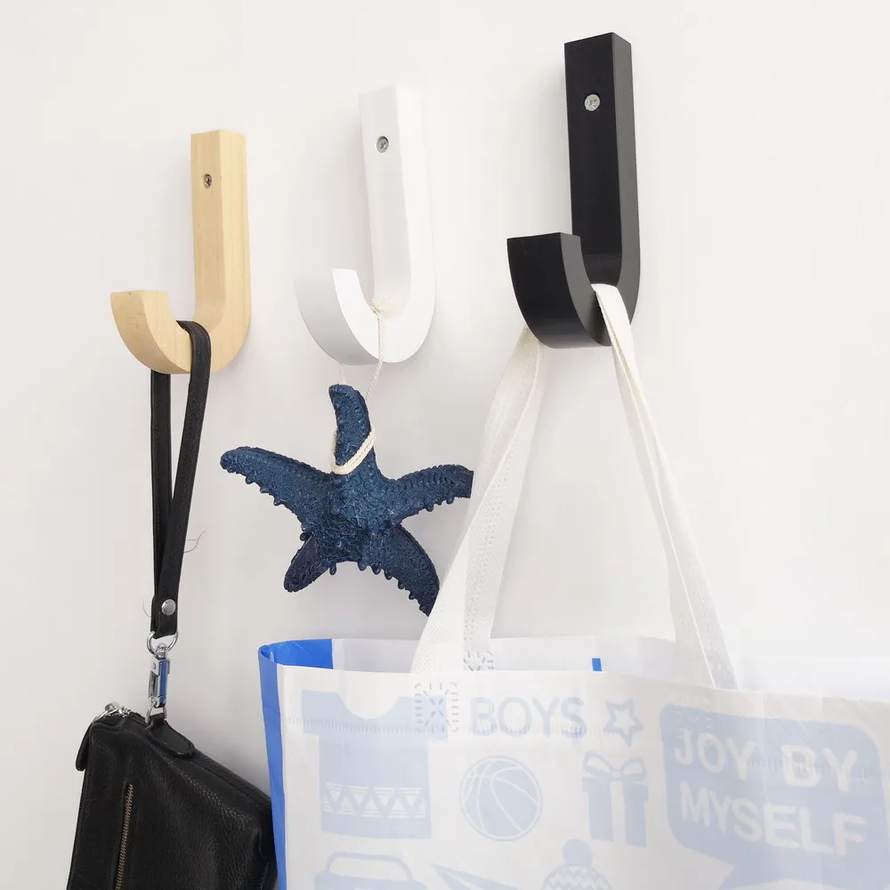 

New Creative Solid Wood Coat Hook, Load-bearing 10 KGS, Simple Modern Wall Hanging Hook Wooden Hanger Home decorations