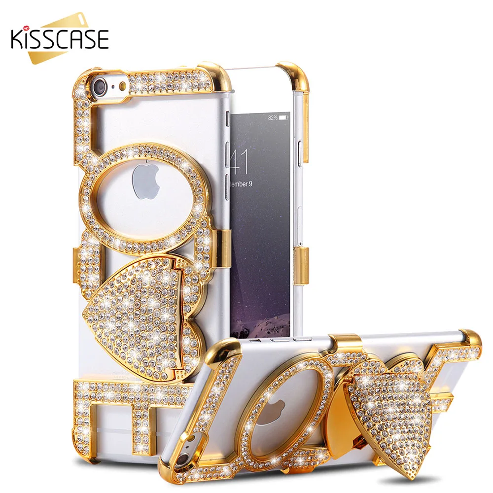 imágenes para Kisscase bling del diamante amor case para iphone 5 5s se 6 6 s 6 Plus 6 s Plus Teléfono de Nuevo La Cubierta Dura de la PC Móvil Femenino Lindo Casos Armadura imágenes para Kisscase bling del diamante amor case para iphone 5 5s se 6 6 s 6 Plus 6 s Plus Teléfono de Nuevo La Cubierta Dura de la PC Móvil Femenino Lindo Casos Armadura