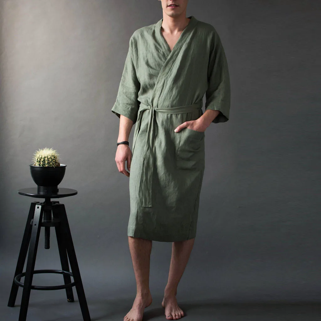 men's wool bathrobe