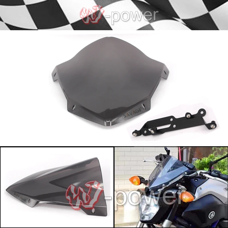 Motorcycle Windshield Windshield Pare-brise Smoke fite For YAMAHA MT 07 MT-07 FZ-07 2014-205 2016 Motorcycle Windshield Windshield Pare-brise Smoke fite For YAMAHA MT 07 MT-07 FZ-07 2014-205 2016