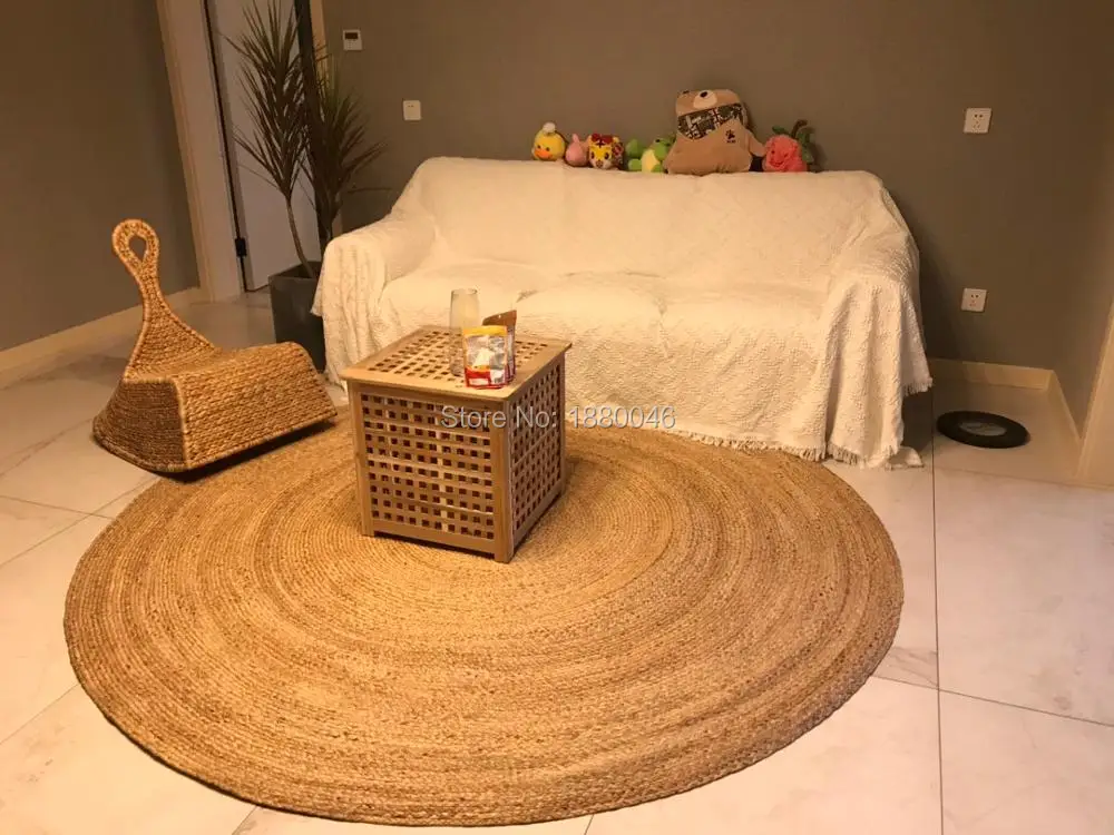 New Coming Southeast Asian Style carpet Natural Reed round carpet Hand-made rattan grass rugs and carpets for home living room