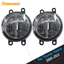Buildreamen2 2 X Car Styling 4000LM HA CONDOTTO LA Lampadina Della Luce di Nebbia Daytime Corsa e Jogging Lampada DRL 12 V Per Toyota Venza 2009 2010 2011 2012