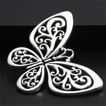 

3pcs Silver Color Hollow Butterfly Charms For Necklace/Bracelets Findings Pendant Accessories A2596