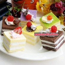 Упаковка из 10 супермоделирование десерт торт Patisserie милый 6x5 см модель фото-игрушка украшение случайный узор