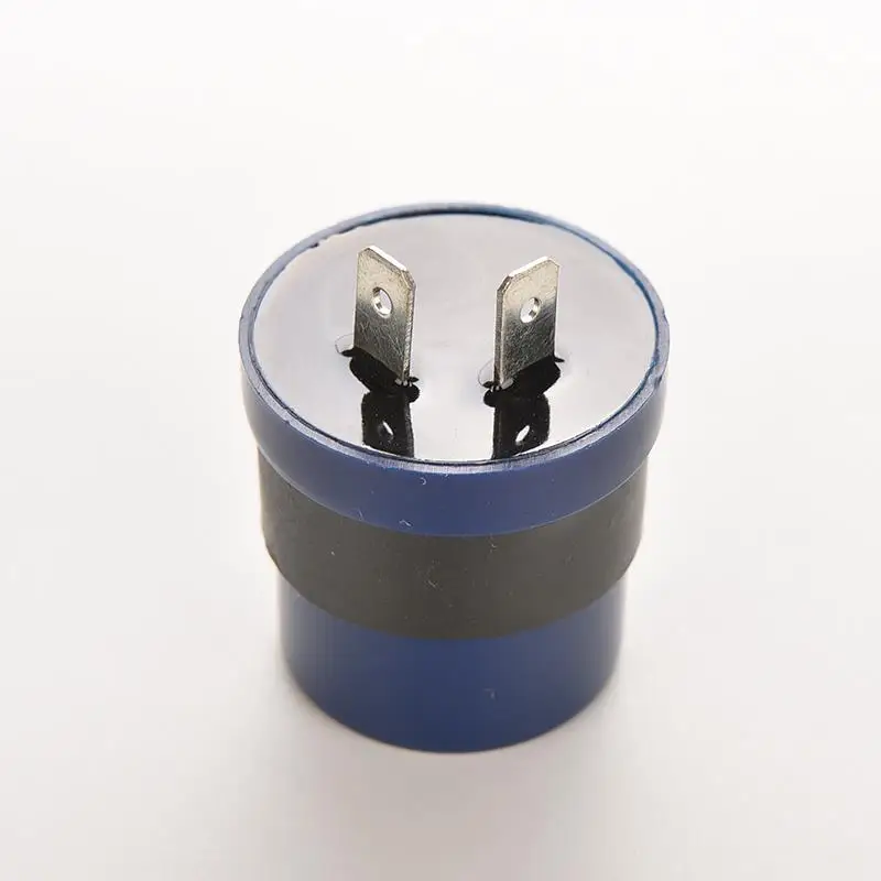 Motorcycle Turn Signal Flasher Relay DC 6V-12V Input Motorcycle Blue Inbuilt Beeper Flasher LED Blinker 2 Pins Motor Buzzer 1 Pc