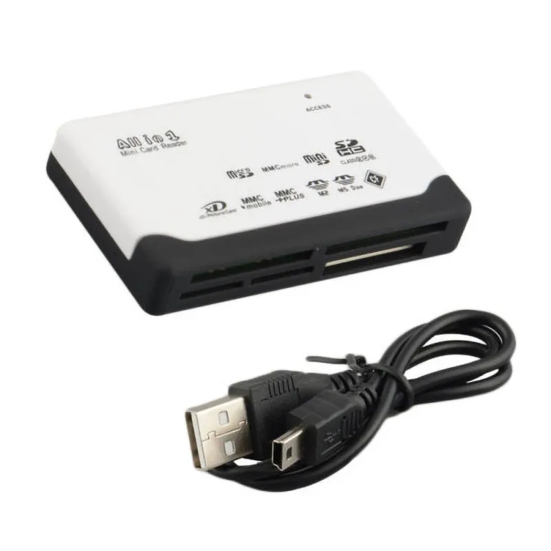 All In One Card Reader USB 2.0 480Mbps Compact Flash SD Ultra CF MD T-Flash Memory Cards Reader Laptop Accessories