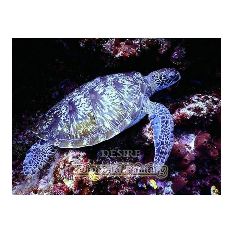 EASHRU Seabed Blue Turtle 5D DIY Diamond Painting Cross Stitch Embroidery Needlework Square Full Drill Home Decor PT3267 | Дом и сад