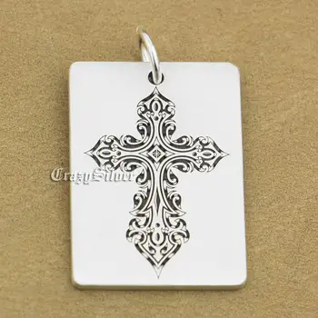 High Detail Deep Engraved 925 Sterling Silver Cross Dog Tag Mens Biker Rocker Punk Pendant 9X005
High Detail Deep Engraved 925 Sterling Silver Cross Dog Tag Mens Biker Rocker Punk Pendant 9X005