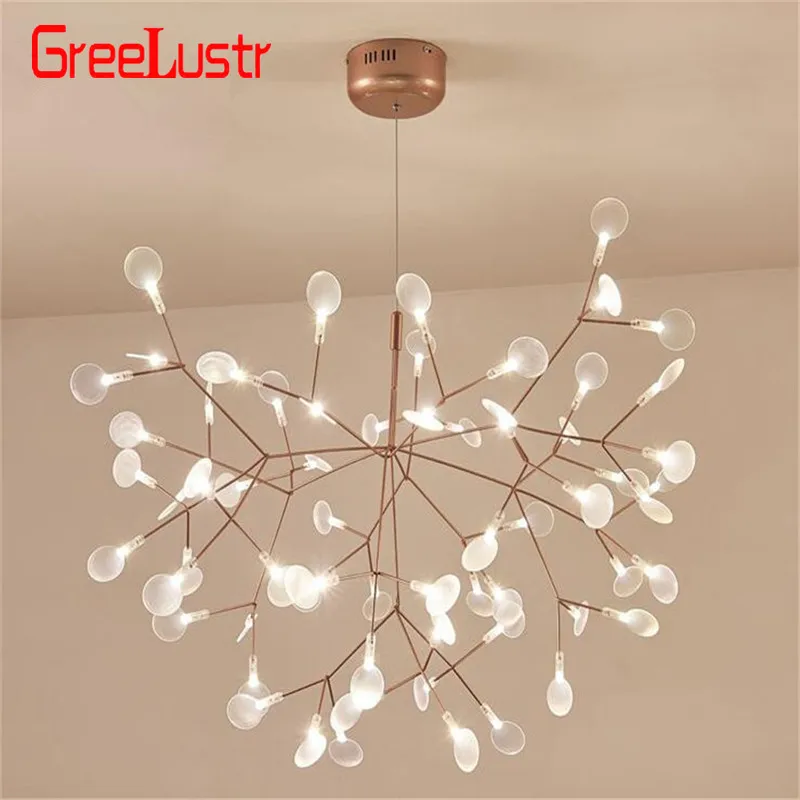 

Firefly Tree Branch Modern led Chandelier Acrylic Leaf Chandeliers Ceiling lamp for Bedroom Art Decorative hanging light fixture