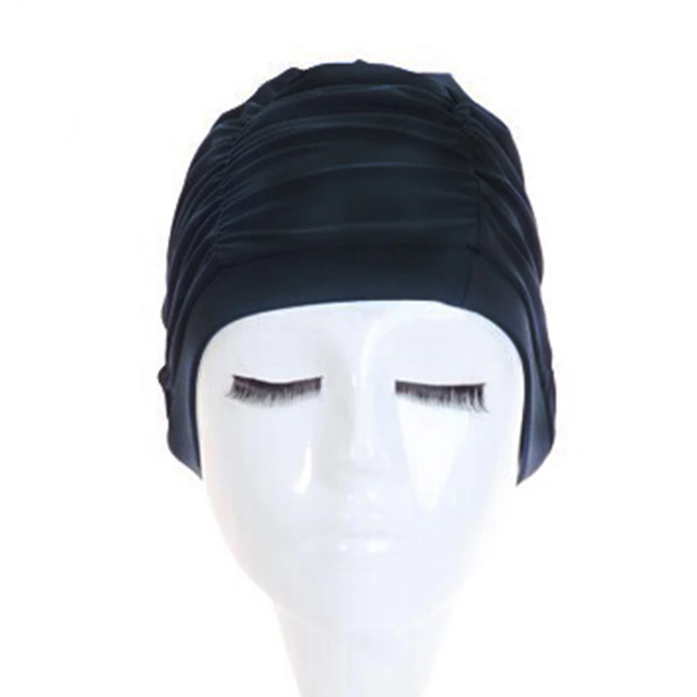 Women Swimming Ruffle Cap Hair Earmuffs Anti-UV Diving Hat | Спорт и развлечения