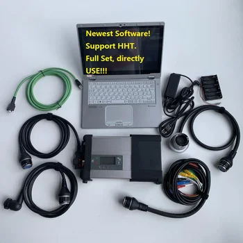 

newest software installed 480G SSD support HHT in i5 8G laptop CF-AX2 with full cable MB star C5 SD connect C5 car diagnostic