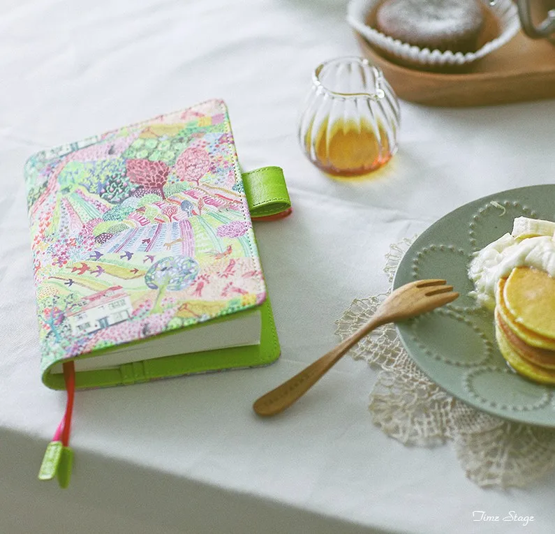 

2018time stage A6 notebook stationery diary billbook hobonichi style hobo cover notebook fairy tale field only cover