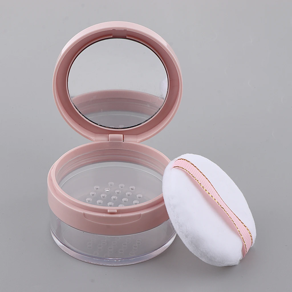 Empty Blush Powder Case Loose/ Setting Powder Storage Container Cosmetic Puff Jar