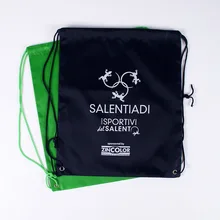 Simple sport gym bag cheap drawstring backpack with logo printed