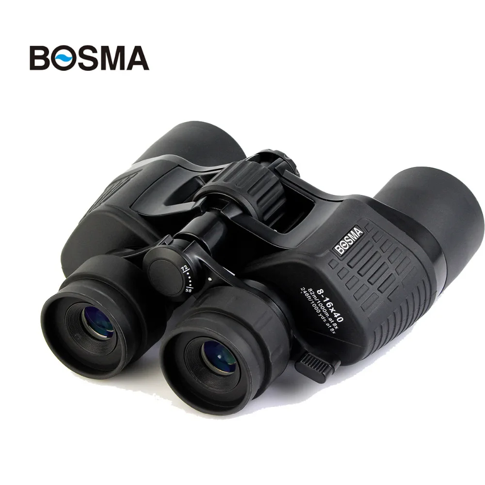 BOSMA Binocular Telescope Zoom 8-16x40 Porro Prism FMC Binoculars+Tripod Mount Adapter Birdwatching Telescope Hunting II W2778