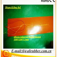 650 Вт 230 В 1000*200*1,5 мм клейкая 1 Сторона встроенный 100 k Термистор 1000 мм свинцовый провод силиконовая резиновая нагревательная полоса XD-E-H-4082