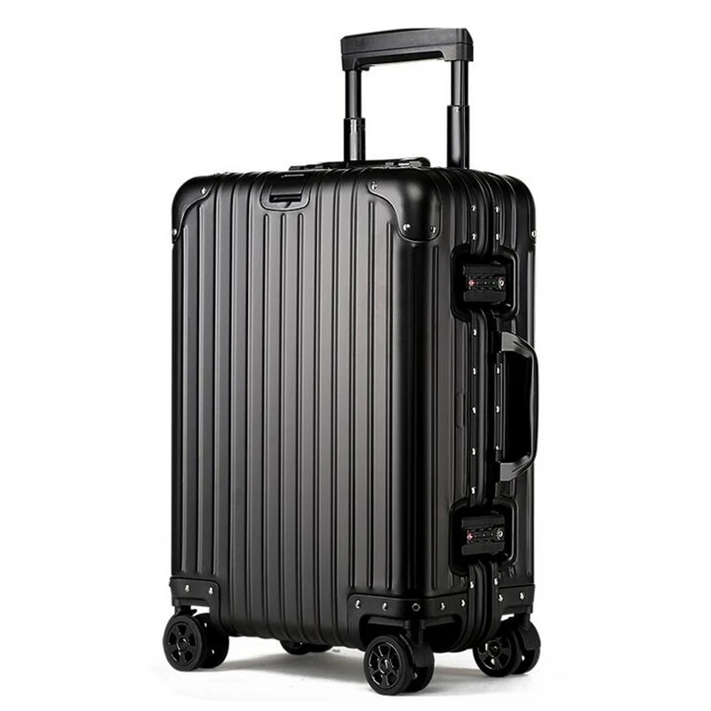 

20" 24"100% All Aluminum Magnesium Luggage Hardside Rolling Trolley Luggage Travel Suitcase 20 Carry on Luggage
