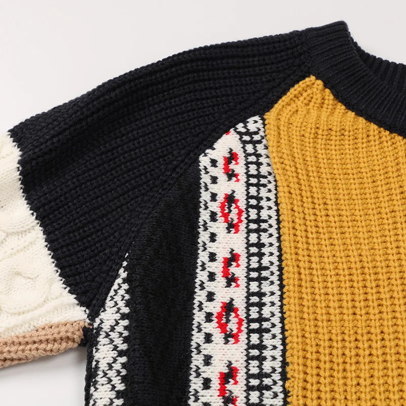 Gruiiceen новые зимние Круглый воротник свитер пуловеры женские полосатые дизайнер негабаритных пуловеры джемпер GY2018461