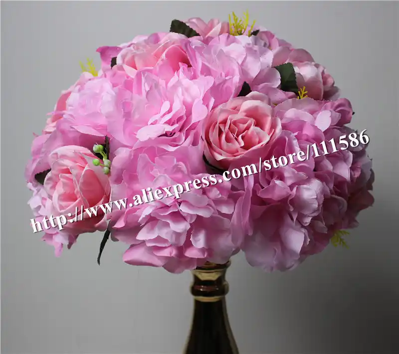 SPR 10pcs/лот Свадебный дорожный свинец Искусственный Настольный цветок центр