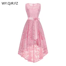 OML525F# вечерние платья розового цвета с бантом спереди, короткие и длинные сзади праздничное платье одноклассника платье для выпускного вечера,, дешевая модная одежда для девочек