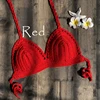 Solid Bikinis Mujer Swimsuit Crochet Red Bikini Top Knit Sexy Bikinis Women's Swimming Bra Large Female Swimwear S - XL 2022 New ► Photo 3/6