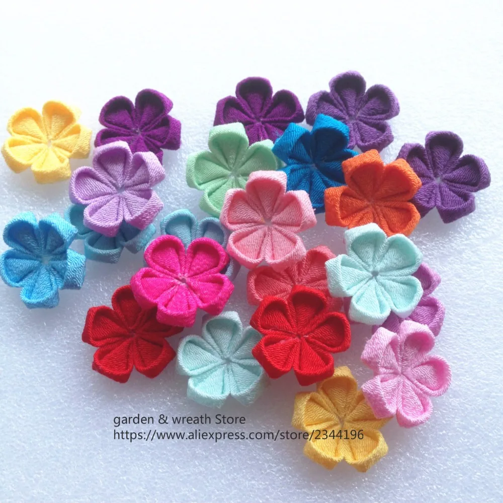half finished Japanese Flower Sakura Headwear kanzashi flowers DIY