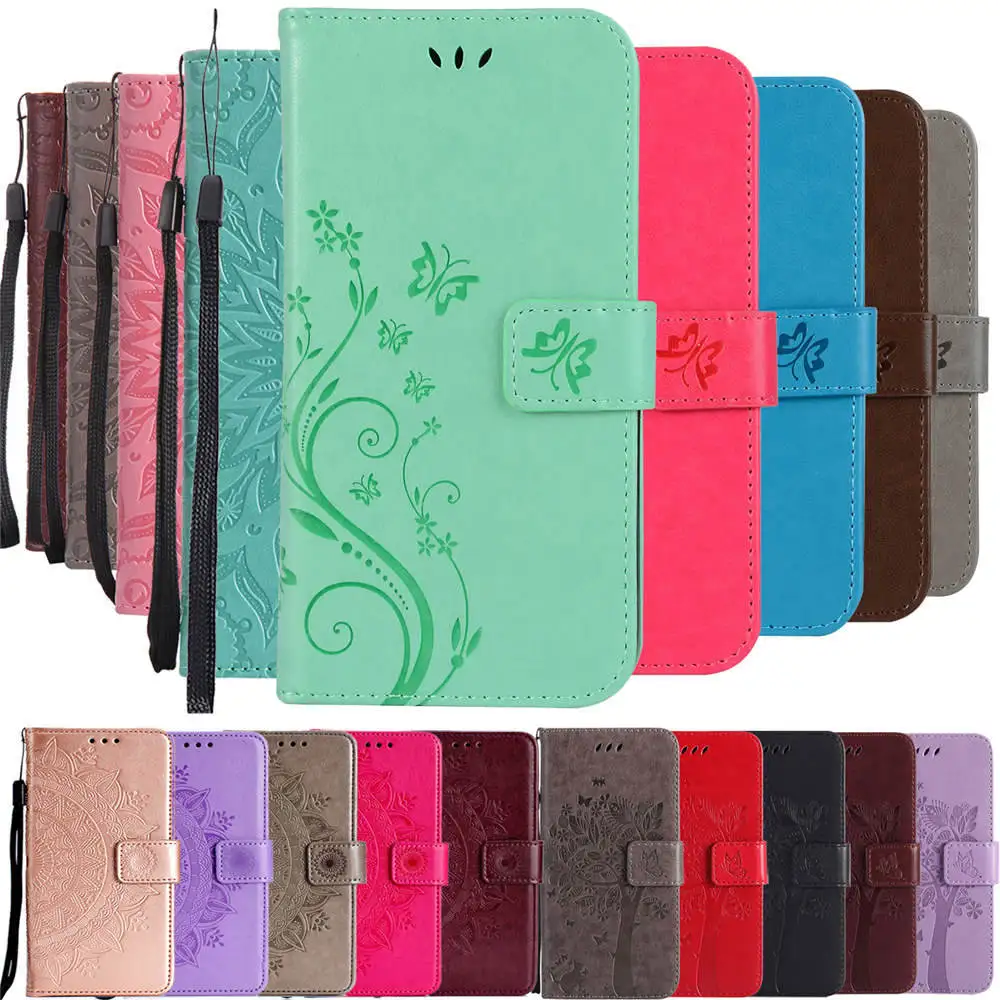 

Y6 2019 MRD-LX1 Magnetic Flip case for huawei y6 prime 2019 MRD-L21 y6 pro 2019 Embossed Pattern Leather Wallet Stand Cover Case