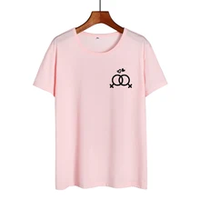 Футболка с графическим рисунком для девочек, женская футболка с карманом, черная, белая футболка для пары, летние модные женские топы, футболки