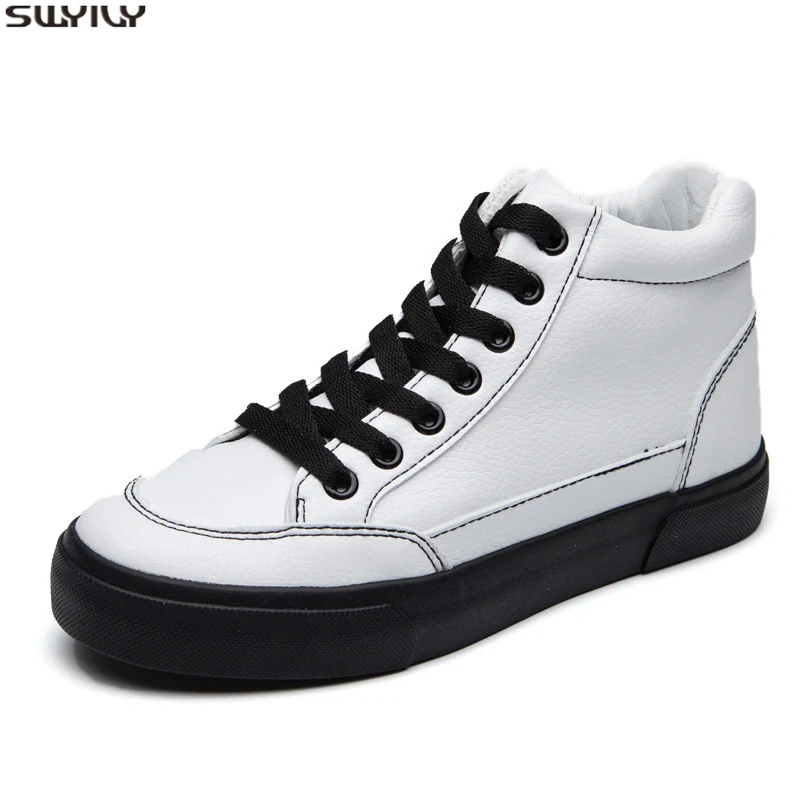 SWYIVY Chaussure Femme White Shoes Woman Autumn Women Sneakers New Ladies Shoe Solid Sneakers For Women High Top Sneaker