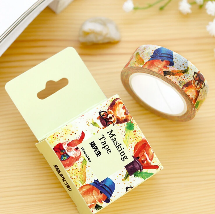 1Box New 1.5CM Wide Mr/Mrs Rabbit Adhesive Tape DIY Scrapbooking