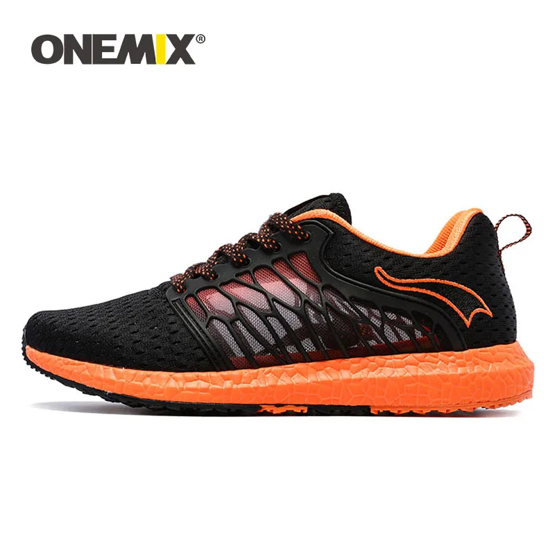 Cena ONEMIX męskie buty do biegania oddychające buty z siatką z gazy lekkie fajne trampki na zewnątrz sznurowane buty do chodzenia buty do biegania