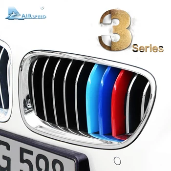 

Airspeed for BMW 3 Series E90 F30 F34 3 GT 3D Car Front Grill Stripe Covers Motorsport Decoration Strips Accessories Car Styling
