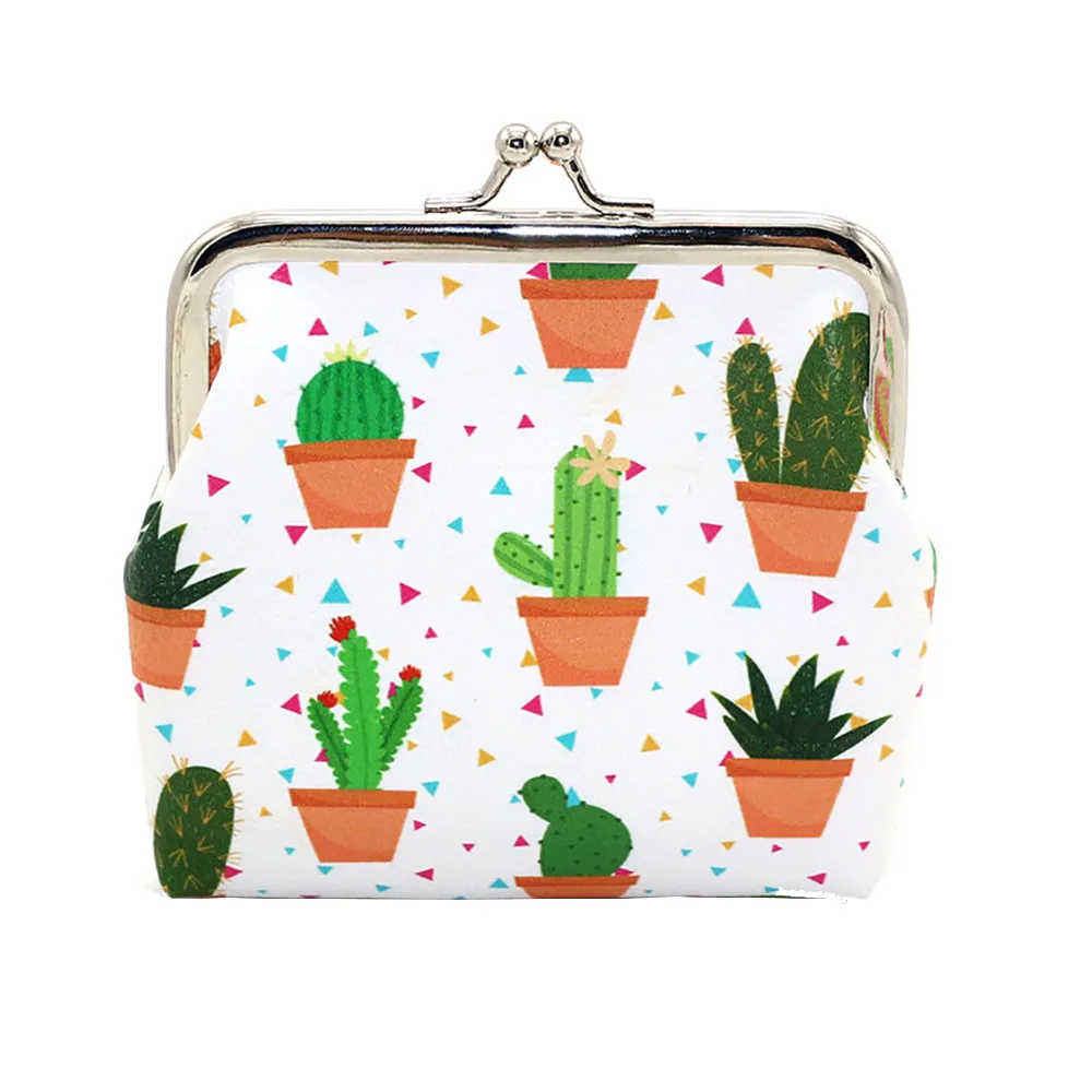 

Coin Purse Kids Wallet Women Money Pouch Girls Cute Cactus Printing Fashion Snacks Bag Change Pouch Key Holder Bag