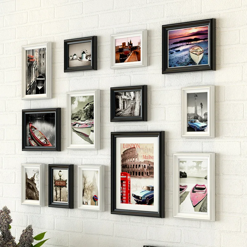 Настенная рамка для фото вектор. Рамка в современном стиле. Органайзер на стену из рамки. Набор фоторамок на стену разного размера. Настенные фоторамки.