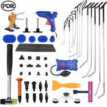 PDR Tools Kit Paintless Dent Removal PDR Hook Tools Spring Push Rod Too To Removal Dents Hail Removal Car Door Dent Repair