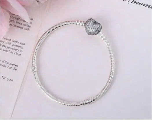 

10pcs/lot 925 Sterling Silver bracelet CZ Pave 590727CZ fit Pandoras Charms European Beads Bracelet Jewelry DIY Making Free ship
