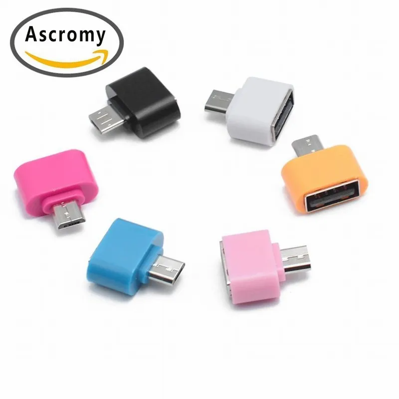 Ascromy 100PCS Cell Phone MicroUSB To USB OTG Mini Adapter Converter For Android Smart Phone Samsung S7 edge xiaomi redmi 4 pro - intl