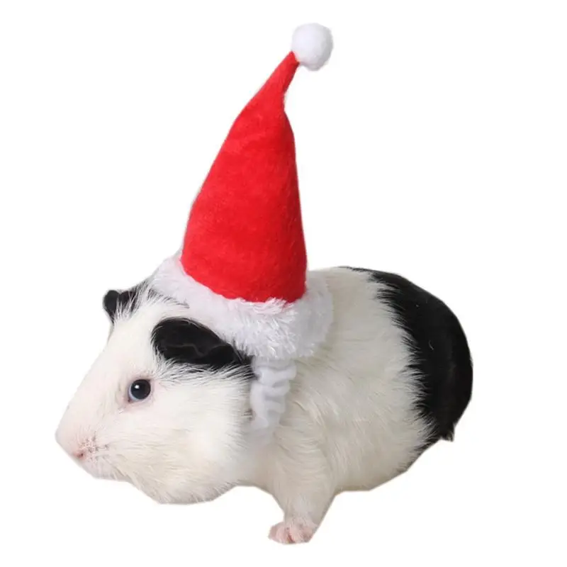 

Wedding Cotton Velvet Hamster Hat for Little Pet Guinea pig Chinchilla Festival Hat Habitat Party red Hat Decorations Gift