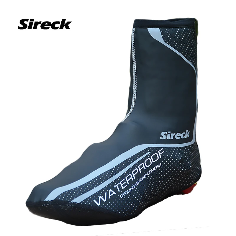 

Sireck Winter Cycling Shoe Cover Men Women 2018 Waterproof Cycling Shoecover Fleece Thermal Reflective Bicycle Bike Shoes Cover