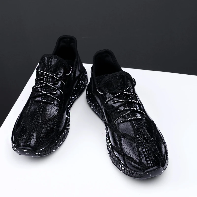 

Men Sneakers Weaving Uppers Shoes Breathable Lightweight Sneakers Outdoor Running Lace Up Athletic Training Shoes