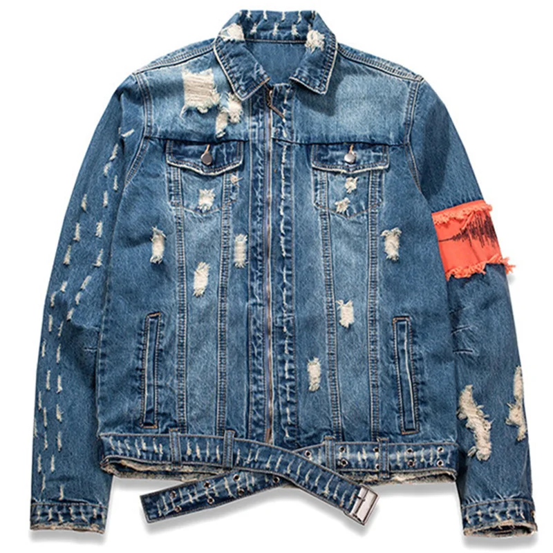 torn up jean jacket