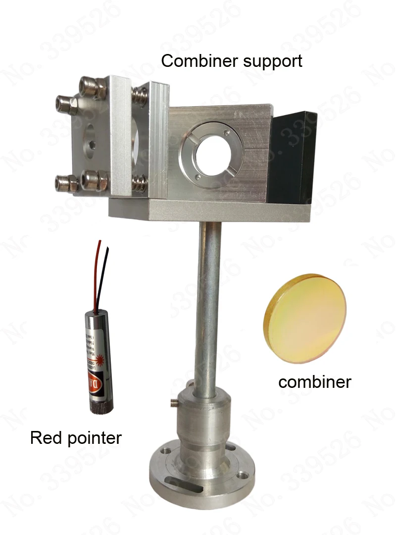 CO2 лазерный луч комбайнер Поддержка + 25 мм луч комбайнер + красный указатель весь набор объединенные системы