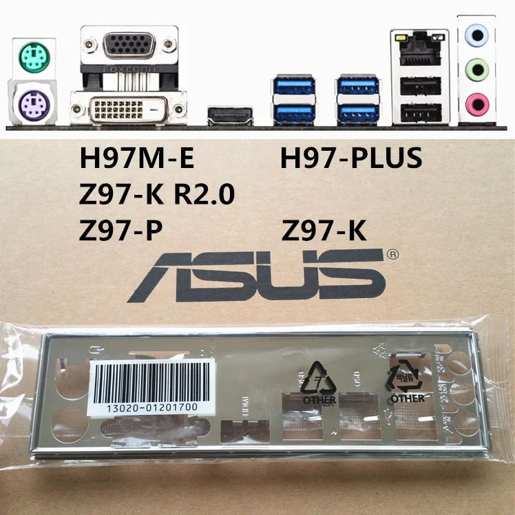 Новая защитная задняя пластина I/O для материнской платы H97-PLUS R2.0 Z97-K просто щит