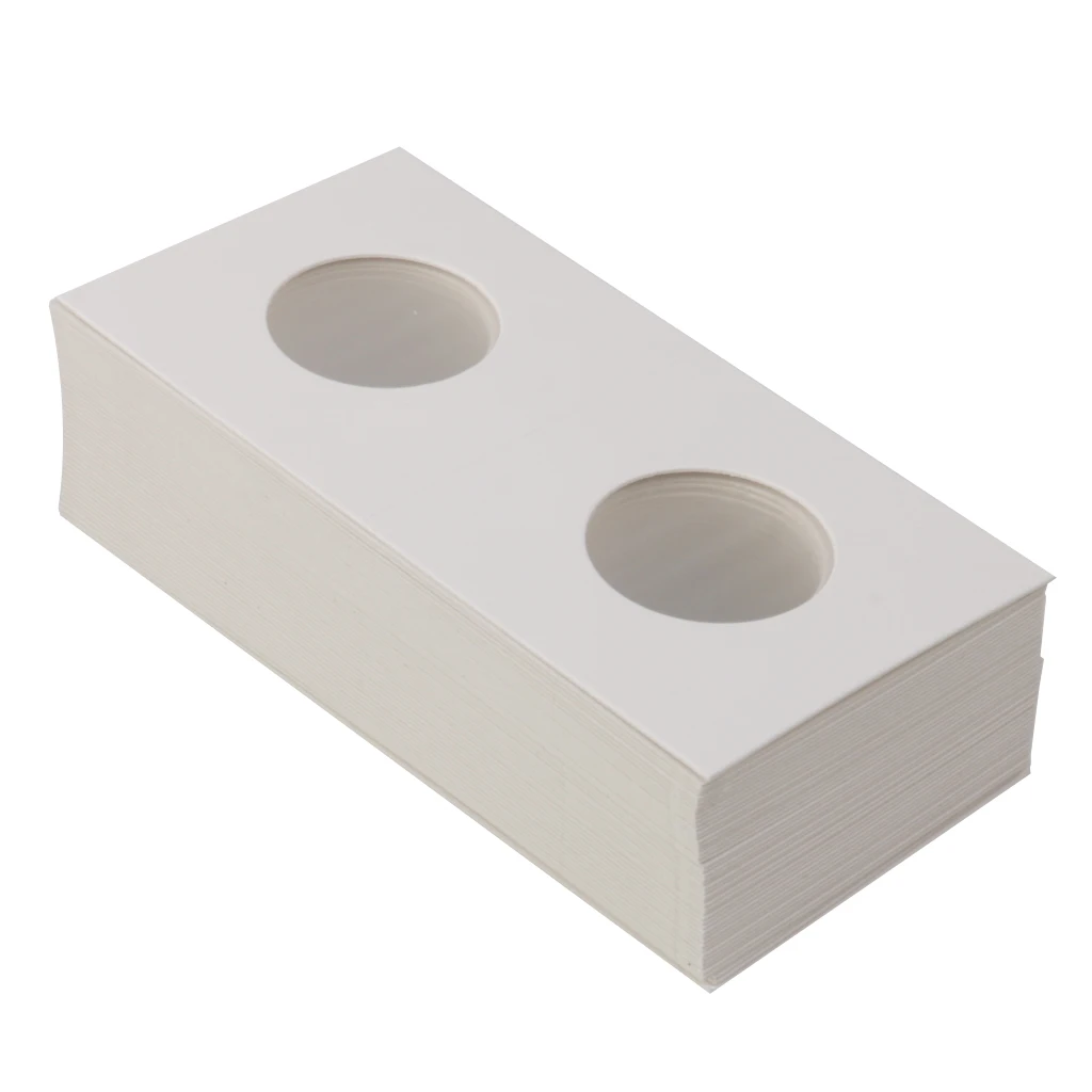 Bundle of 50 2x2 Cardboard Coin Flips for Storage Holder 31.5mm